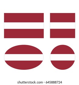 vector illustration of Latvia flags