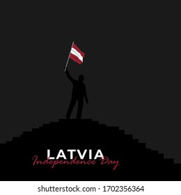 Vector illustration of Latvia Independence day. Happy Latvia Day Celebration. 