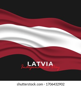 Vektorgrafik von Lettland Unabhängigkeitstag. Fröhliche Feierlichkeiten zum Lettland-Tag. 