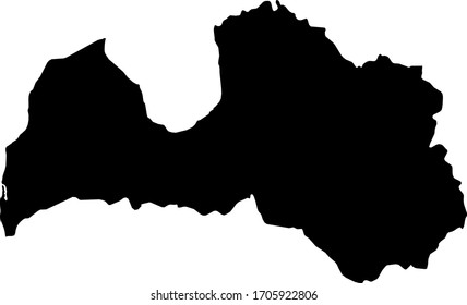 ilustración vectorial del mapa de Letonia
