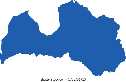 vector illustration of Latvia map
