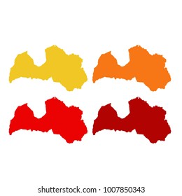 vector illustration of Latvia maps