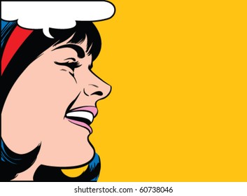 横顔 笑 女性 のイラスト素材 画像 ベクター画像 Shutterstock