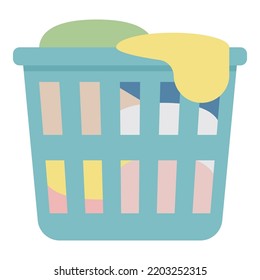 Vector Illustration Laundry Basket Stock Vector (Royalty Free ...