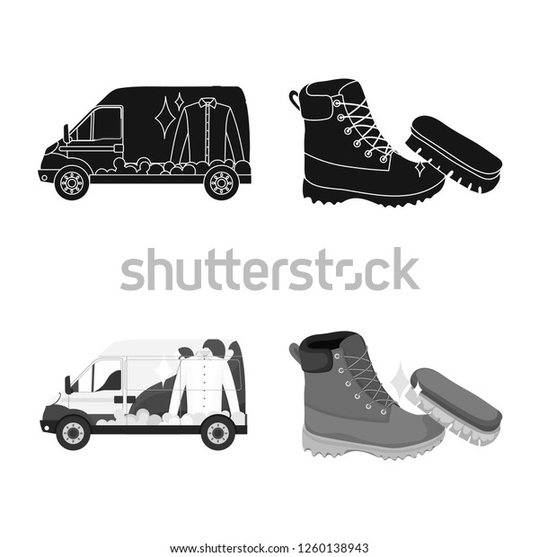 Vector illustration of\
laundry and clean icon. Collection of laundry and clothes stock\
symbol for web.