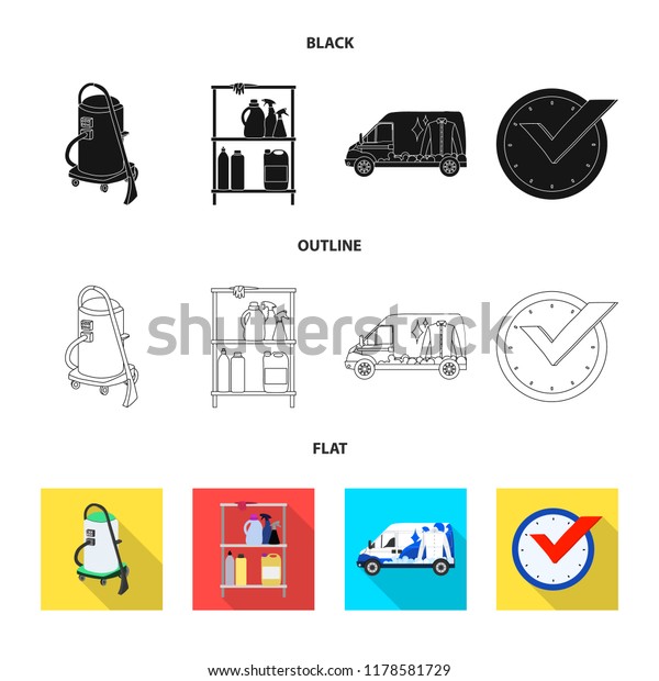 Vector illustration of
laundry and clean logo. Collection of laundry and clothes stock
vector illustration.