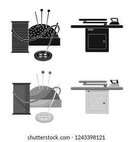 Vector illustration of laundry and clean sign. Collection of laundry and clothes vector icon for stock.