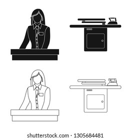 Vector illustration of laundry and clean sign. Collection of laundry and clothes vector icon for stock.