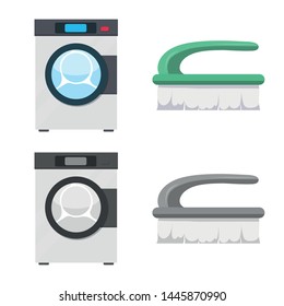 Vector illustration of laundry and clean sign. Collection of laundry and clothes stock symbol for web.