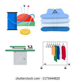 Vector illustration of laundry and clean symbol. Set of laundry and clothes stock vector illustration.