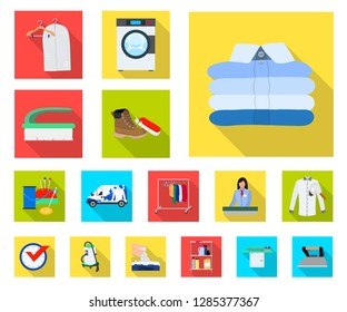 Vector illustration of laundry and clean symbol. Set of laundry and clothes stock vector illustration.