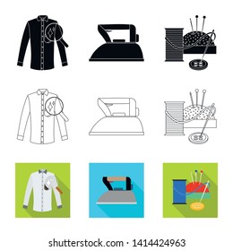 Vector illustration of laundry and clean symbol. Set of laundry and clothes stock vector illustration.