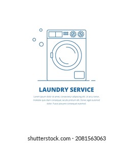 Vektorgrafik mit Wäscheservice-Banner-Vorlage.