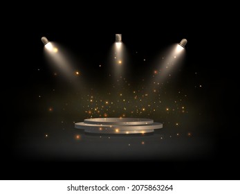 Vector illustration for laureates and winners. A pedestal or platform for honoring the winners.