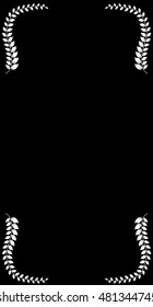 vector illustration of laurel on black background