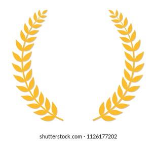 Vector illustration. Laurel wreath on a white background.