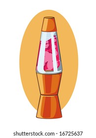 vector illustration of a lava lamp