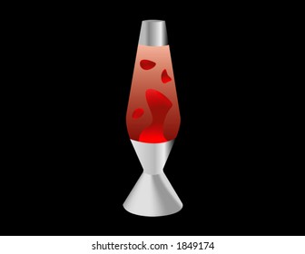 Vector illustration of a lava lamp.