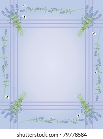 vector illustration of a lavender flower border ideal for gift tags and stationery or greetings cards in eps 10 format