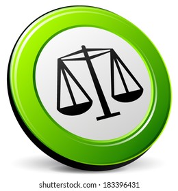 Vector illustration of law 3d icon on white background