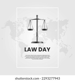 Vector Illustration of Law Day. World Day of Social Justice.