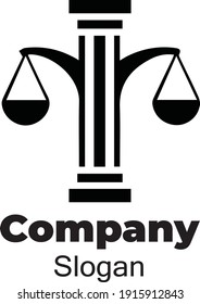 Vector illustration of a law firm icon logo template