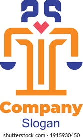 Vector illustration of a law firm icon logo template