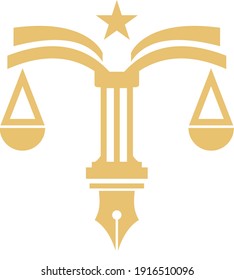 vector illustration of law firm logo template