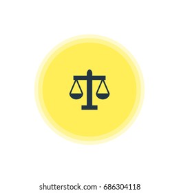 Vector Illustration Of Law Icon. Beautiful Location Element Also Can Be Used As Scales Element.