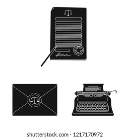 Vector illustration of law and lawyer icon. Set of law and justice stock symbol for web.
