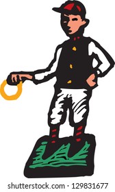 Vector Illustration Of A Lawn Jockey