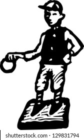 Vector Illustration Of A Lawn Jockey