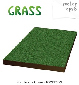 Vector illustration of lawn segment