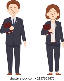 Vector illustration of lawyer , occupational illustration