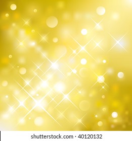 Vector illustration layered of golden glittering background.