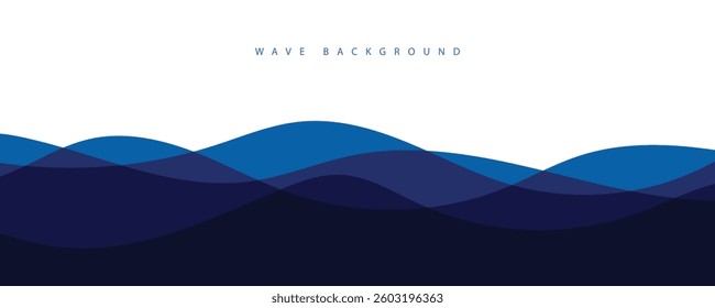 vector illustration of layered sea wave.