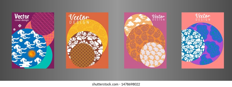 Vector Illustration layout. Style Japanese 