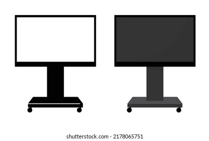 Ilustración vectorial de la TV LCD con soporte.