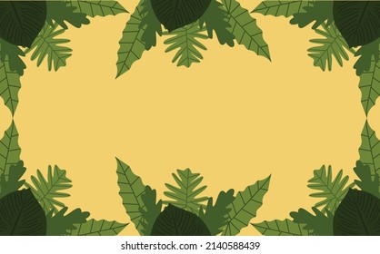  ilustración vectorial del fondo foliar con espacio en blanco,