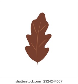Vector illustration of the leaf. Creates autumn vibes. Can be used as element of complex illustration, for advertising design.