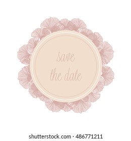 Vector Illustration leaf drawing for invitation cards