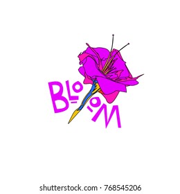 Vector illustration leaf and flower nature logo