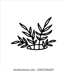 vector illustration of a leaf with a hole
