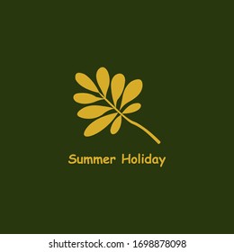 Vector illustration of a leaf | logo design | for logos and templates. Summer holiday.