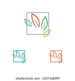 vector illustration of leaf logo design