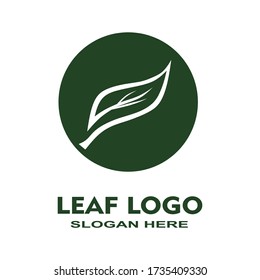 Vector illustration of a leaf logo icon