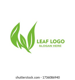 Vector illustration of a leaf logo icon