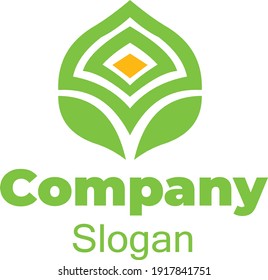 Ilustración vectorial de una plantilla de logotipo de hoja para su empresa