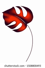 Vector illustration of leaf monstera for creative ideas