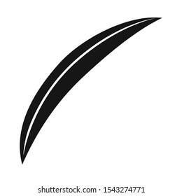 Vector illustration of leaf and palm logo. Web element of leaf and cane Stock symbol for web.
